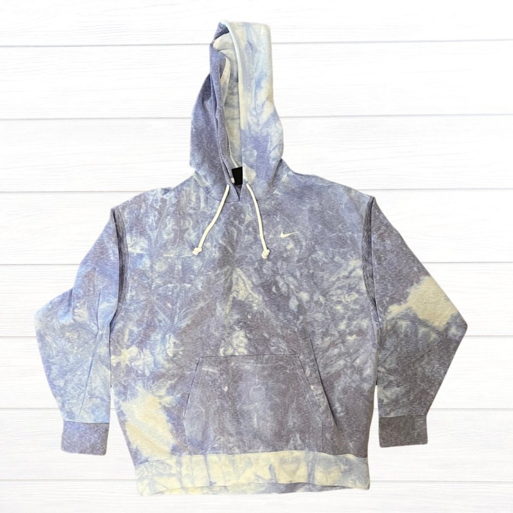 Women's Blue Tie-Dye Nike Hoodie Sweatshirt (medium)